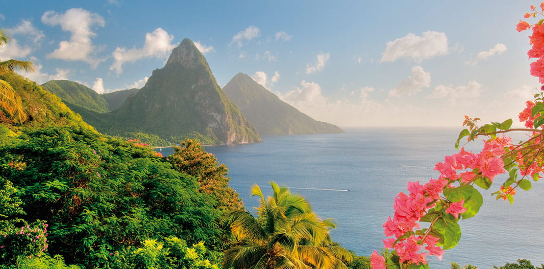 St Lucia twin volcanic peaks, the Pitons